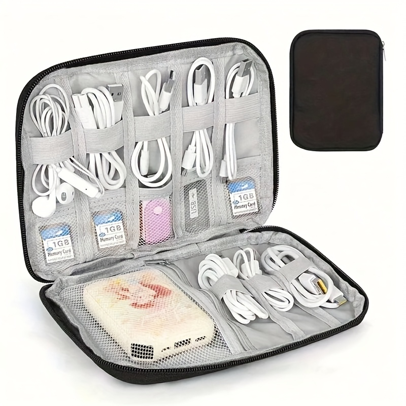 Tech Accessories Travel Organizer Pouch - Organizador de Cables de Viaje de