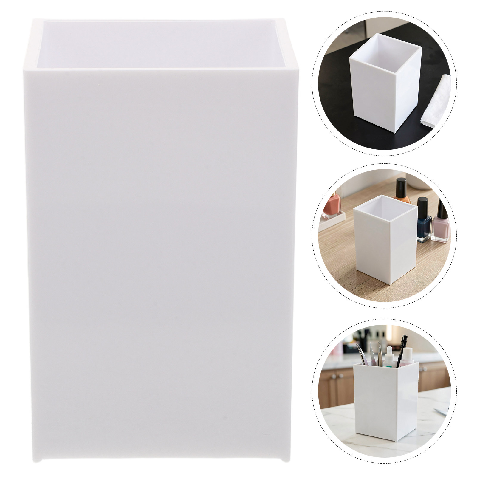Tech Accessories Storage - Cesta organizadora blanca para guardar utensilios